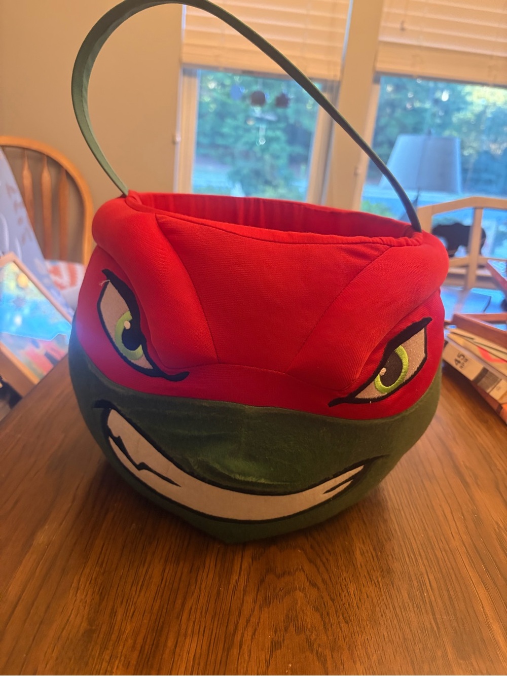 TMNT Raphael plush Halloween/Easter bucket. Nickelodeon